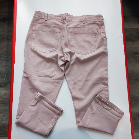 Silver Jeans utility slim crop cargo pants light pink women's size W31/L25 - Picture 3 of 15